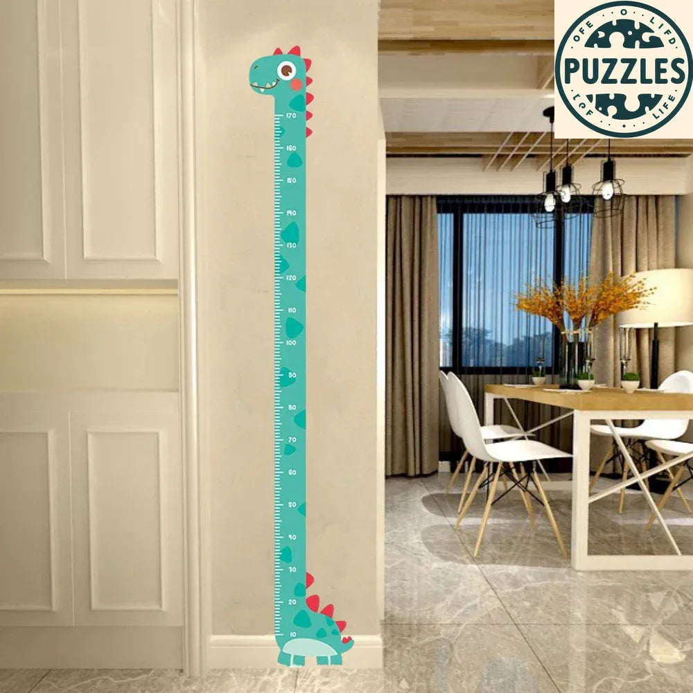 Cute Cartoon Height Sticker – Unicorn, Dinosaur & Giraffe - Puzolife - Puzzles of Life