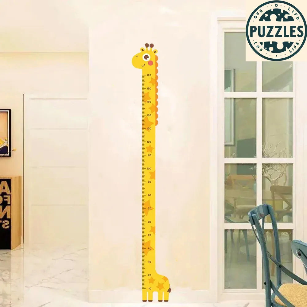Cute Cartoon Height Sticker – Unicorn, Dinosaur & Giraffe - Puzolife - Puzzles of Life