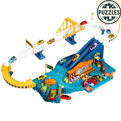 Dinosaur Adventure Electric Rail Car – Interactive Racing Track - Puzzles