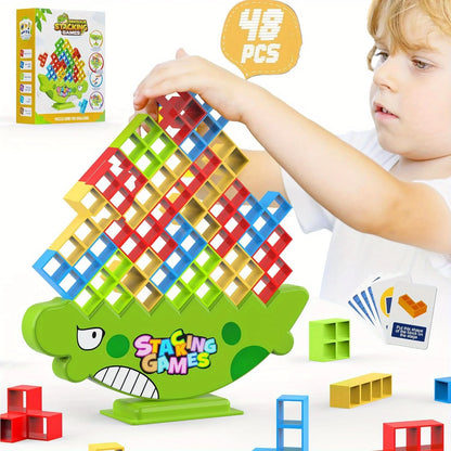 Dinosaur Balance Stacking Blocks Game - Puzzles