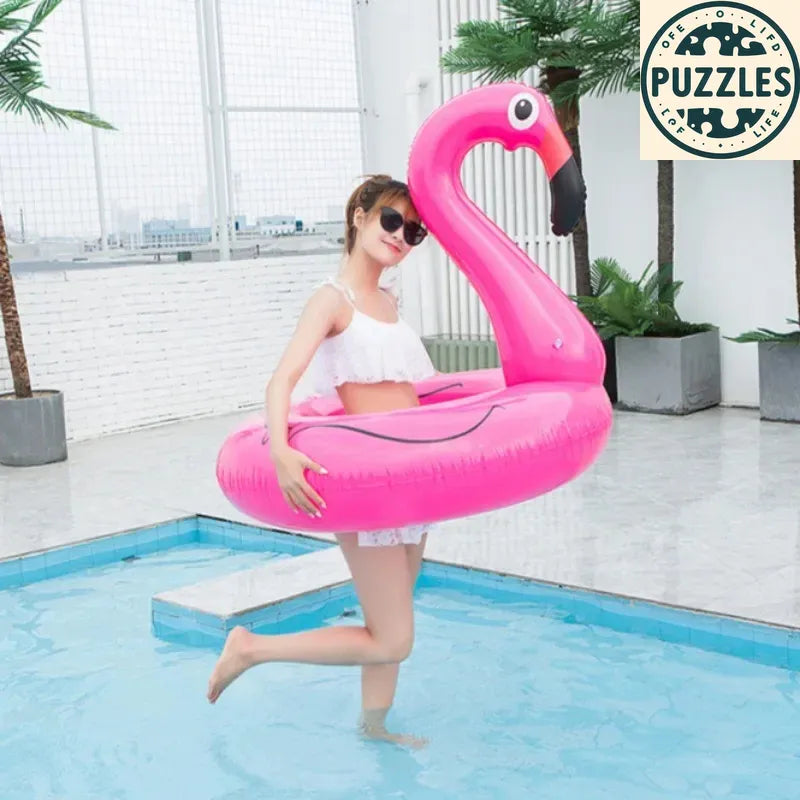 Flamingo Inflatable Swimming Ring - Puzolife - Puzolife - Puzzles of Life