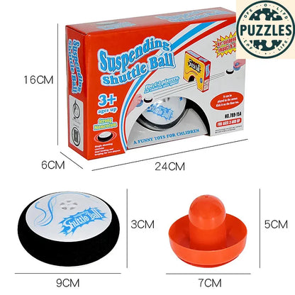 Floating Hockey Set with 2 Red Air Hockey Pushers - Puzzles