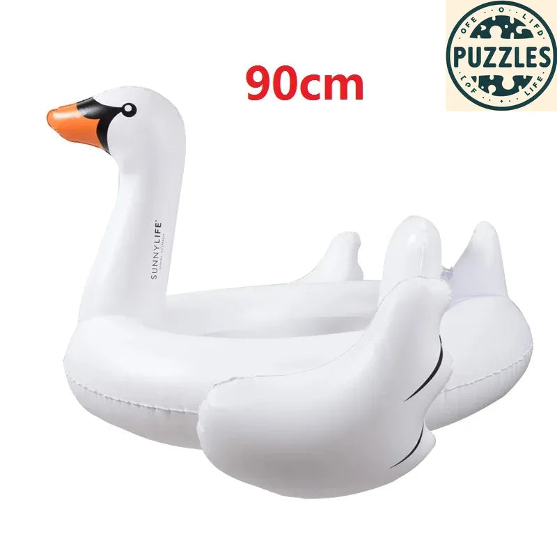 Giant Swan Pool Float 175x120 - Puzolife - Puzolife - Puzzles of Life