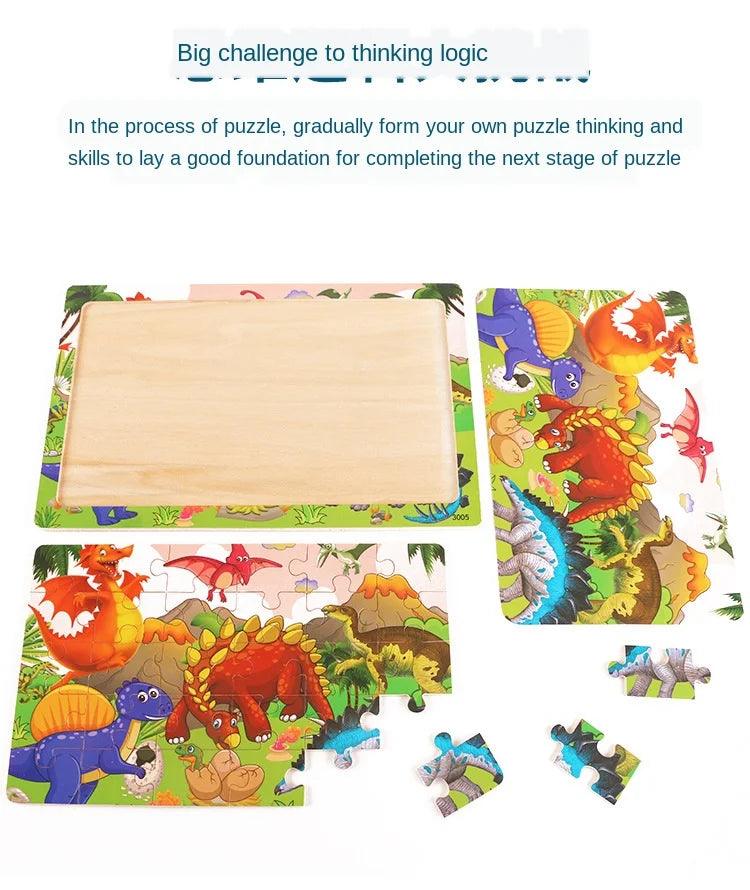 30-Piece Wooden Jigsaw Puzzle – Fun Brain Game for Kids - Puzzles