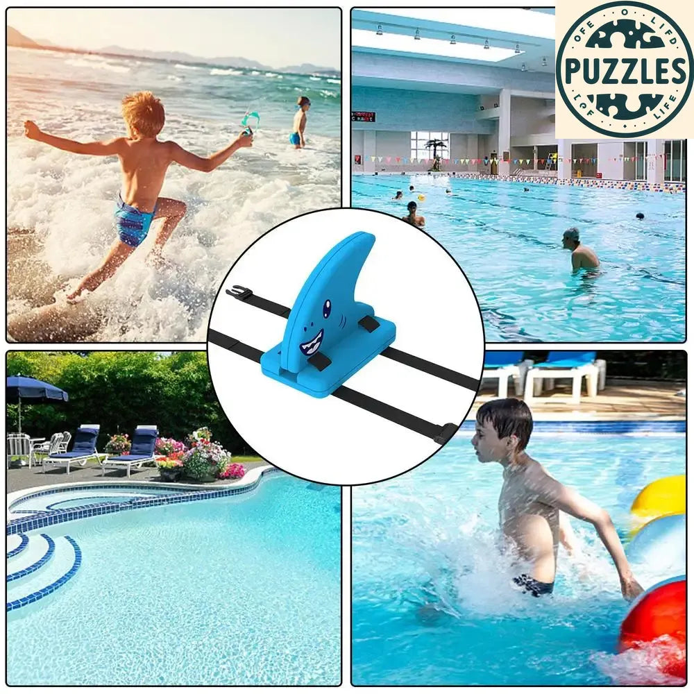 Kid Shark Fin Back Float Board Blue - Puzolife - Puzolife - Puzzles of Life