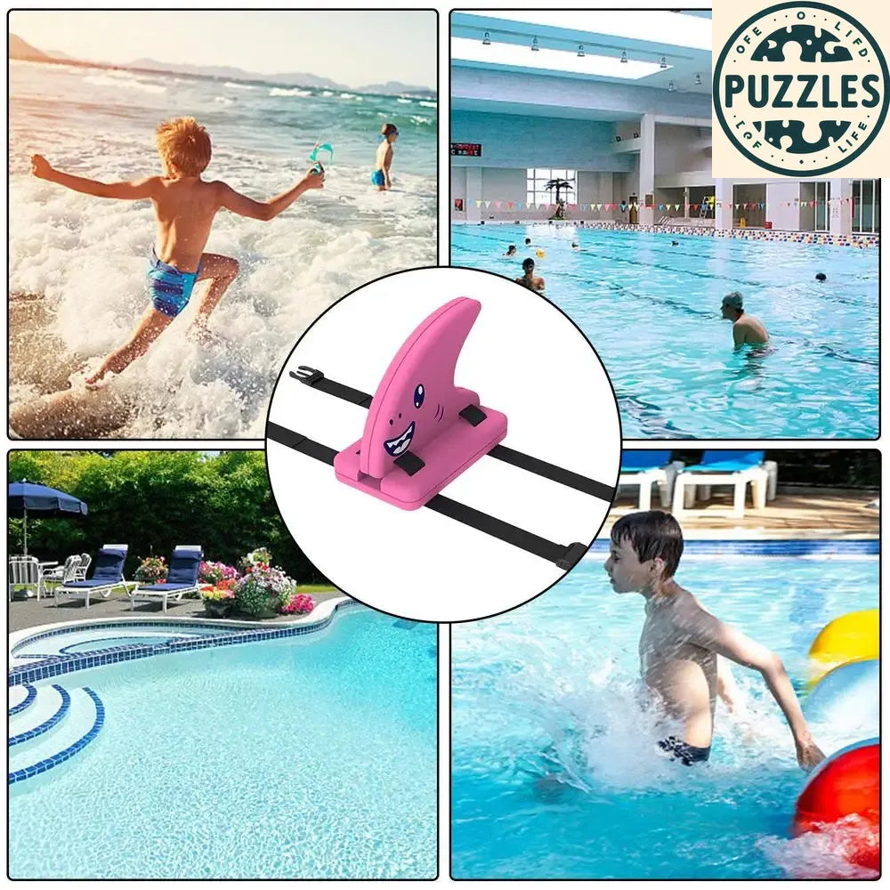 Kid Shark Fin Back Float Board Blue - Puzolife - Puzolife - Puzzles of Life