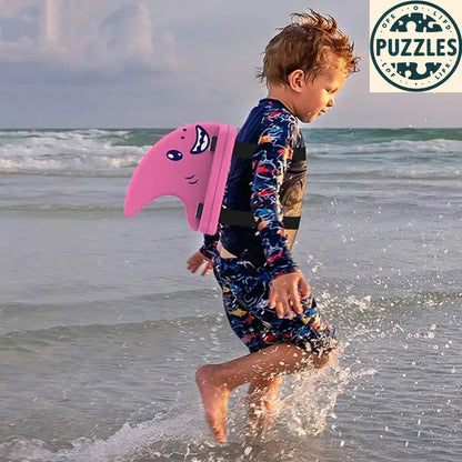 Kid Shark Fin Back Float Board Blue - Puzolife - Puzolife - Puzzles of Life