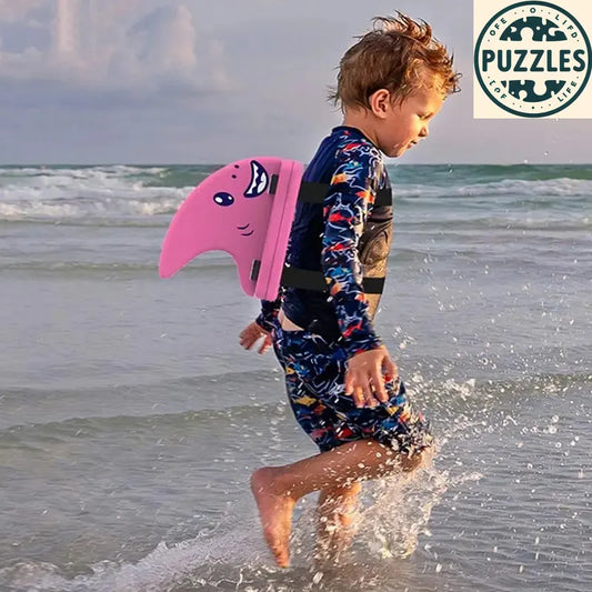 Kid Shark Fin Back Float Board Blue - Puzolife - Puzolife - Puzzles of Life