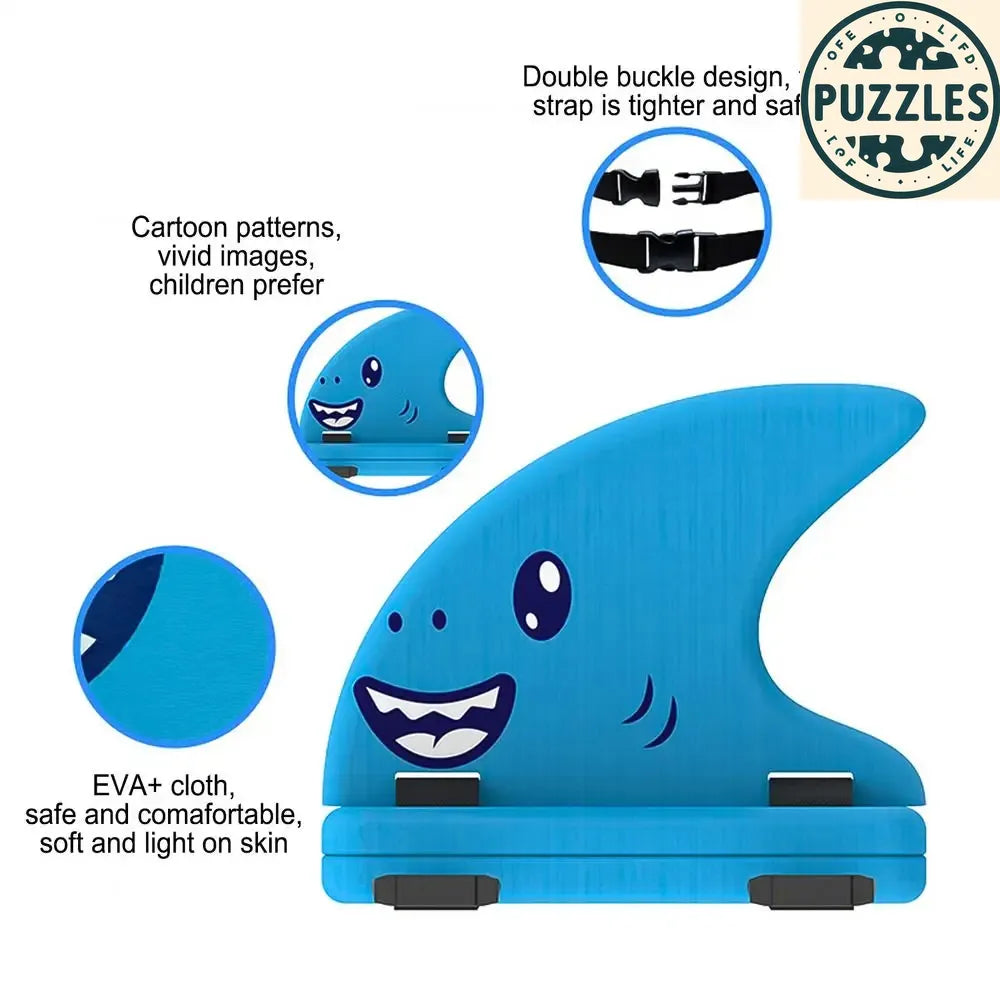Kid Shark Fin Back Float Board Blue - Puzolife - Puzolife - Puzzles of Life