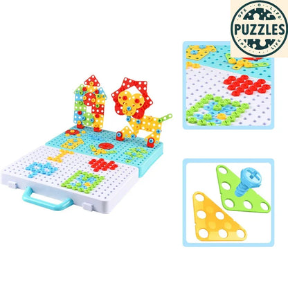 Kids Drill & Screw Puzzle – 3D Assembly Tool Set for Boys - Puzzles