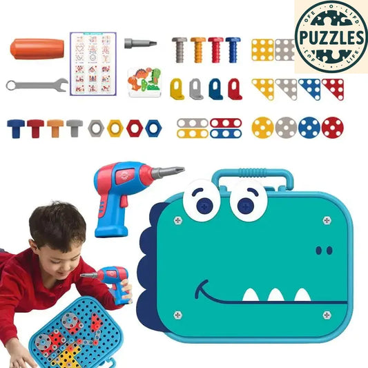 Kids Electric Drill Toolbox – Puzolife - Puzolife - Puzzles of Life