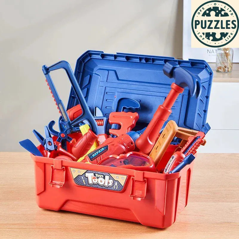 Kids Engineer Tool Kit – Electric Drill & Screwdriver Pretend Play - Puzzles