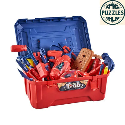 Kids Engineer Tool Kit – Electric Drill & Screwdriver Pretend Play - Puzzles