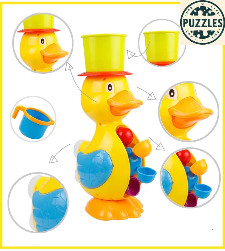 Cute Yellow Duck & Elephant Bath Toy - Puzolife - Puzolife - Puzzles of Life