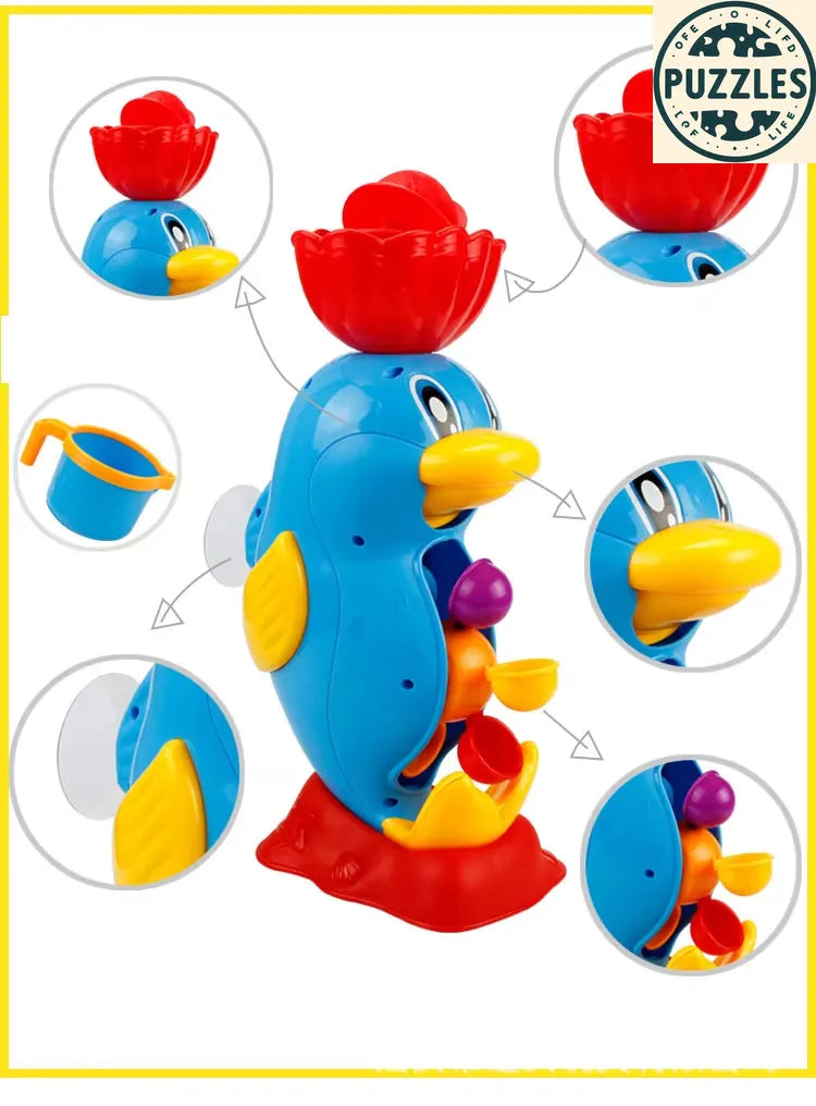 Cute Yellow Duck & Elephant Bath Toy - Puzolife - Puzolife - Puzzles of Life