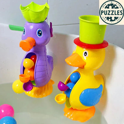 Cute Yellow Duck & Elephant Bath Toy - Puzolife - Puzolife - Puzzles of Life
