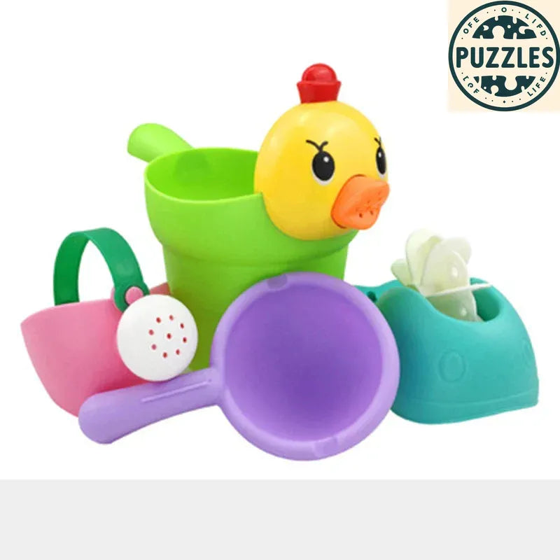 Cute Yellow Duck & Elephant Bath Toy - Puzolife - Puzolife - Puzzles of Life