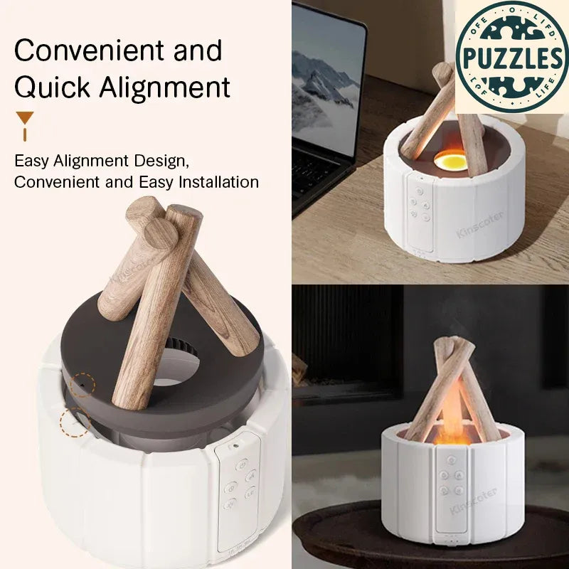 LED Ultrasonic Mist Maker – Air Humidifier & Oil Diffuser - Puzzles