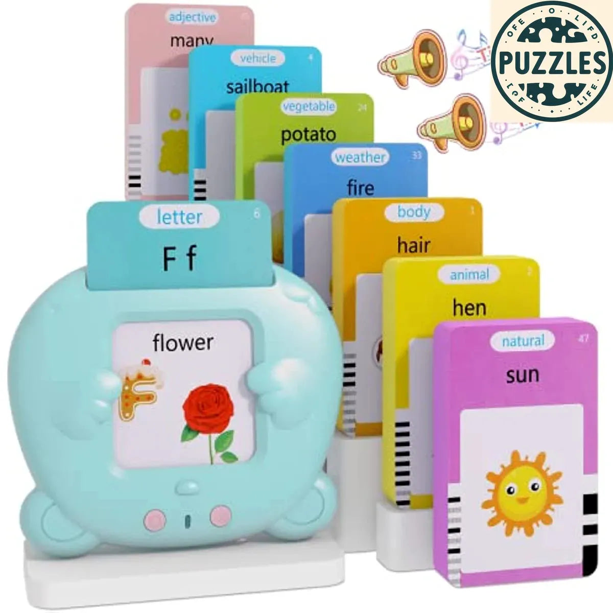 Talking Flash Card Learning Machine for Kids - Puzzles