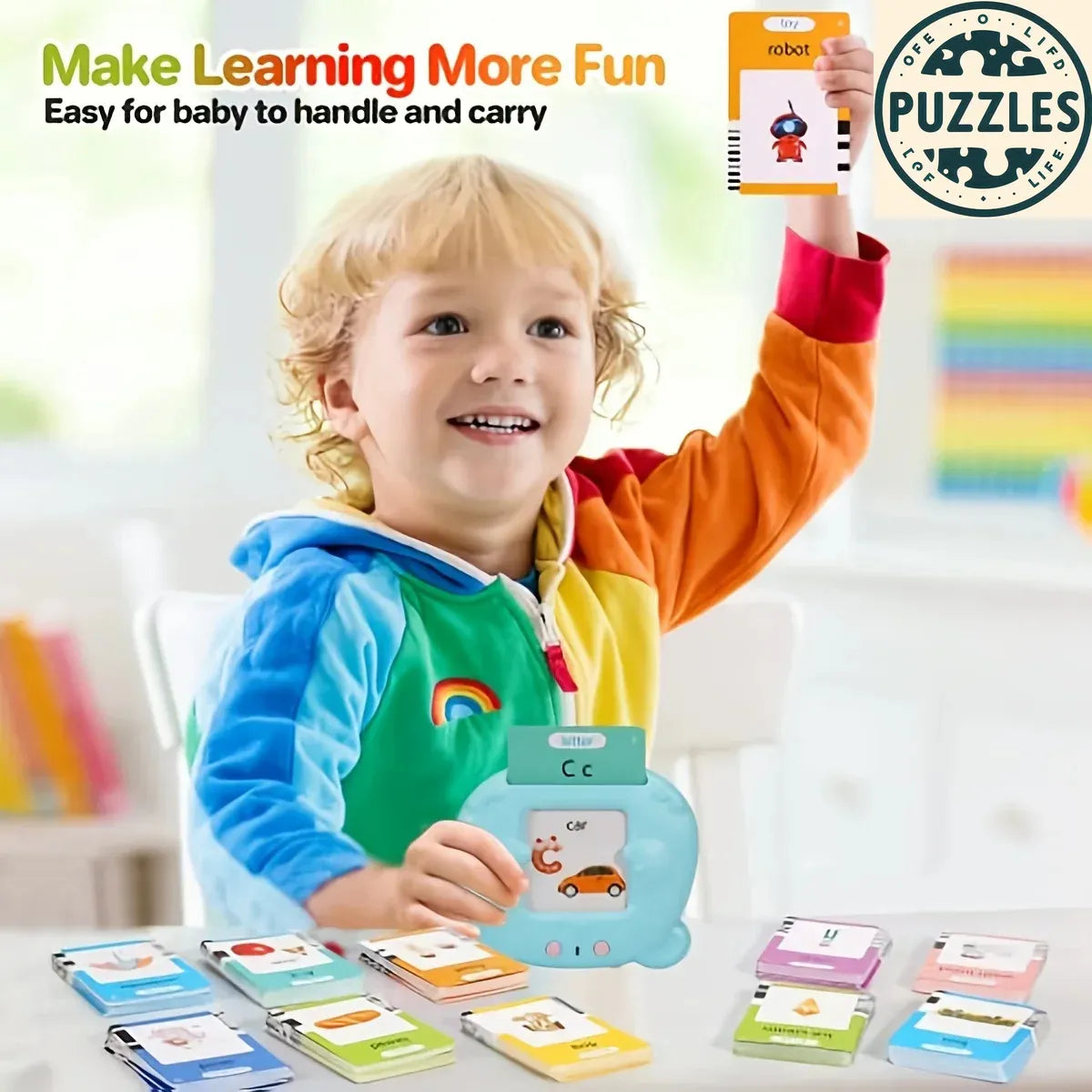 Talking Flash Card Learning Machine for Kids - Puzzles