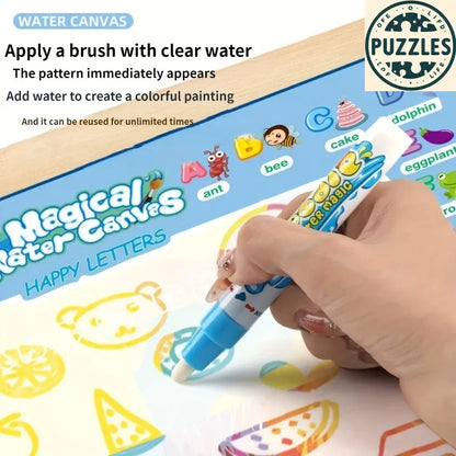 Magic Water Drawing Mat – Reusable Doodle Painting Board - Puzzles