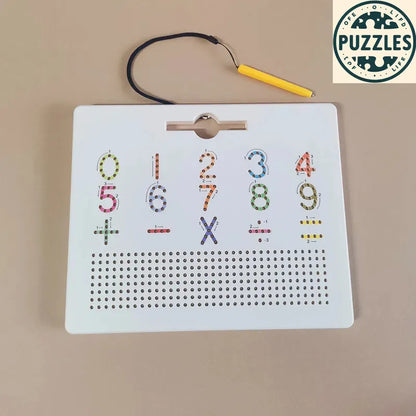 Magnetic Alphabet & Number Tracing Board - Puzzles