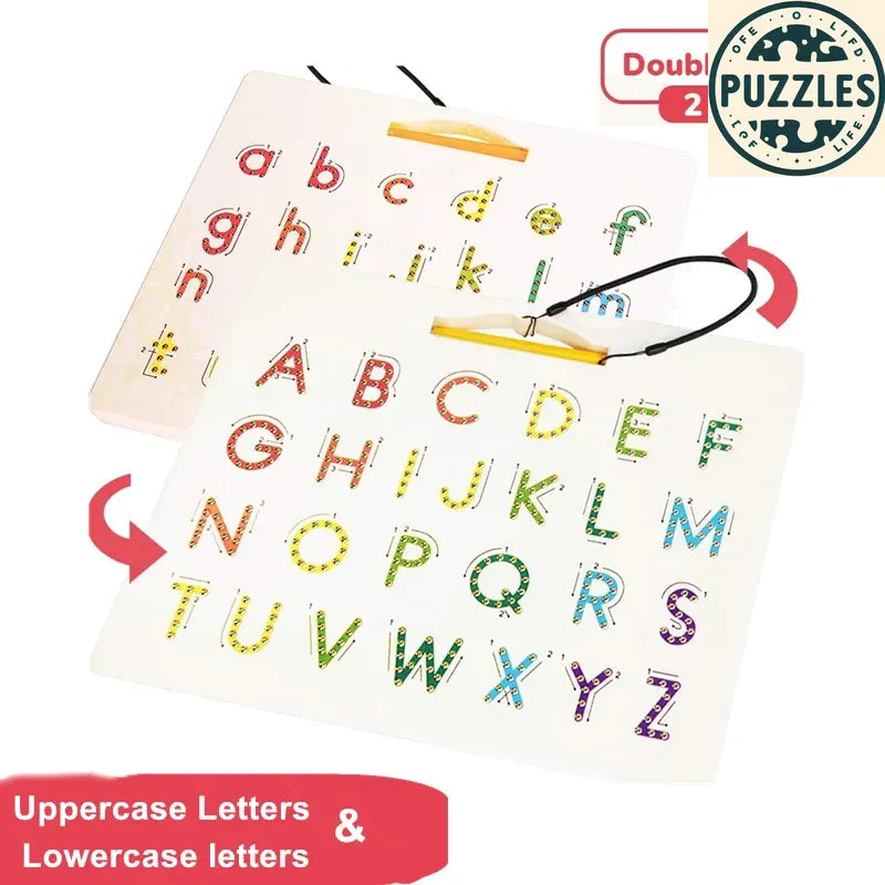 Magnetic Alphabet & Number Tracing Board - Puzzles