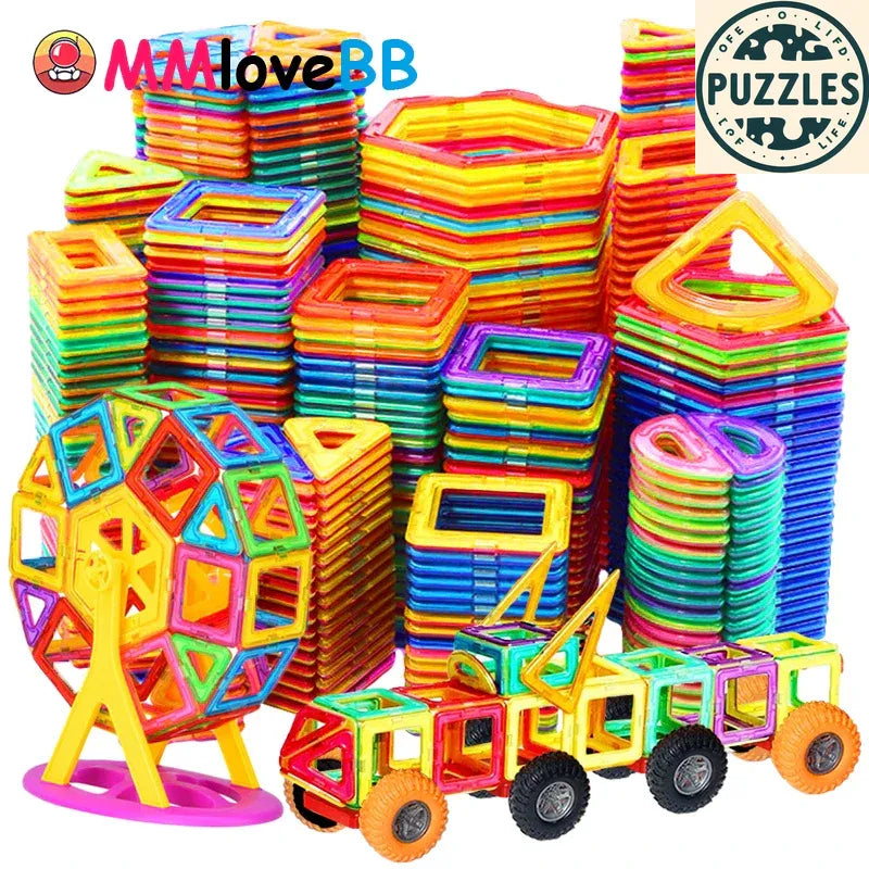 Magnetic Building Blocks – Big Size Plus Designer Constructor Set - Puzzles