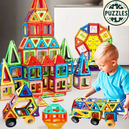 Magnetic Building Blocks – Big Size Plus Designer Constructor Set - Puzzles