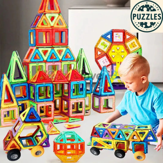 Magnetic Building Blocks – Big Size Plus Designer Constructor Set - Puzzles