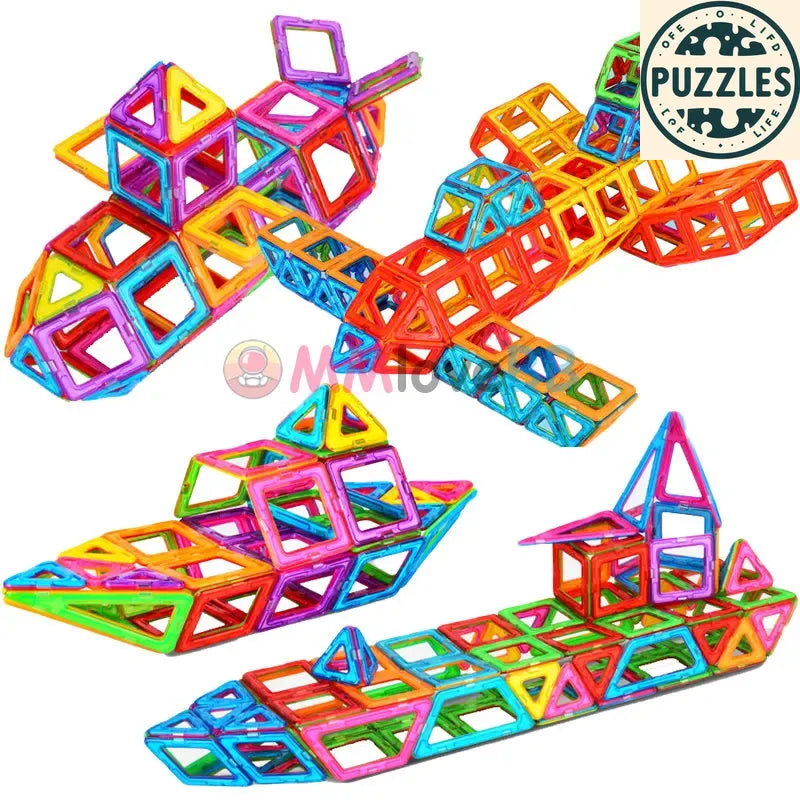 Magnetic Building Blocks – Big Size Plus Designer Constructor Set - Puzzles