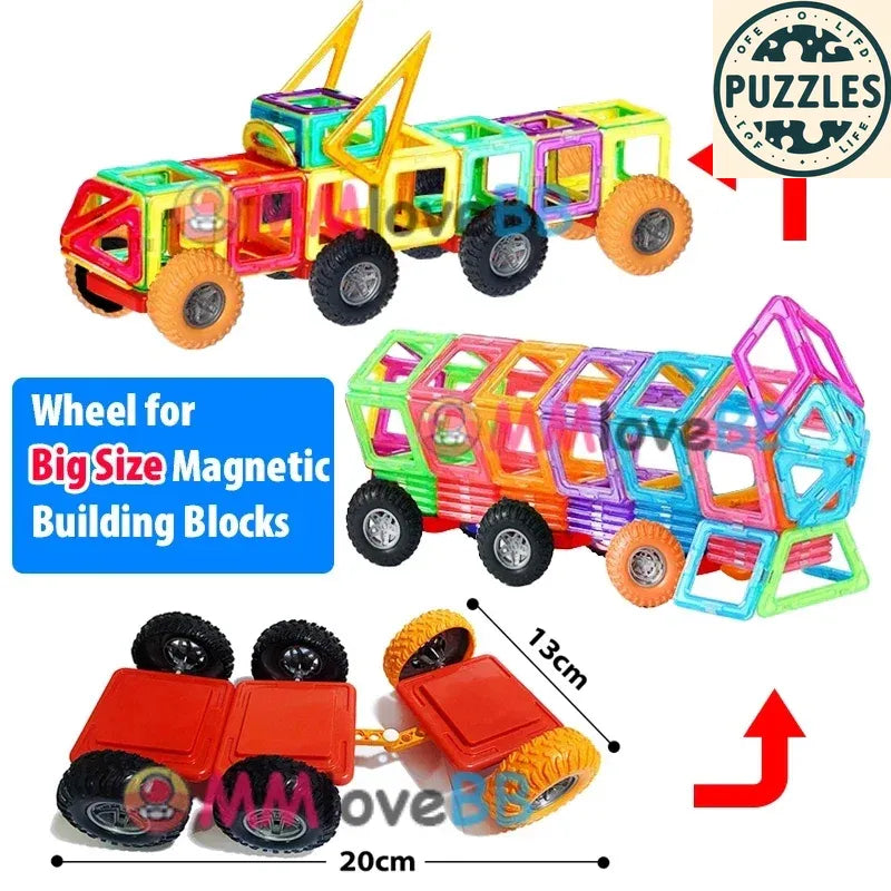 Magnetic Building Blocks – Big Size Plus Designer Constructor Set - Puzzles