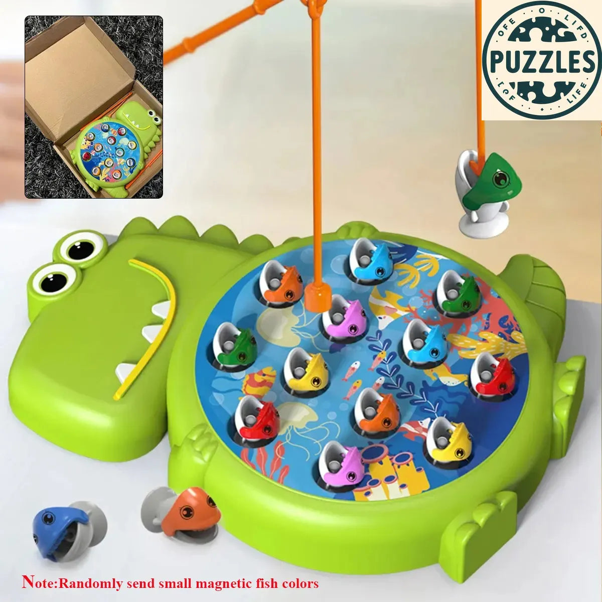 Magnetic Fishing Game – Montessori Rod & Fish Toy for Kids - Puzzles