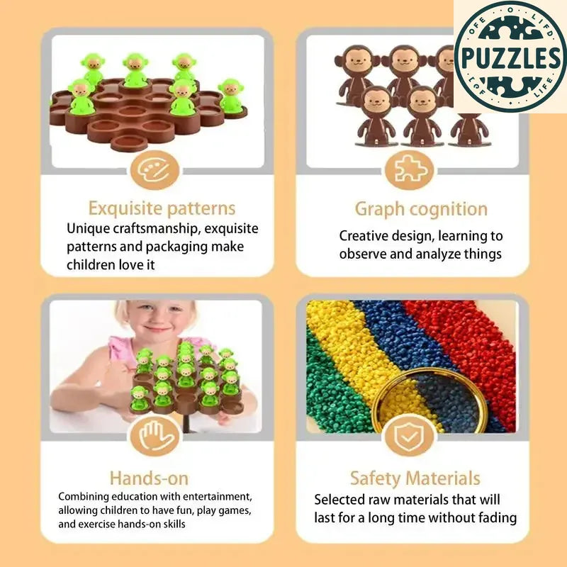 Monkey Balance Scale – Educational Number Board Game - Puzzles