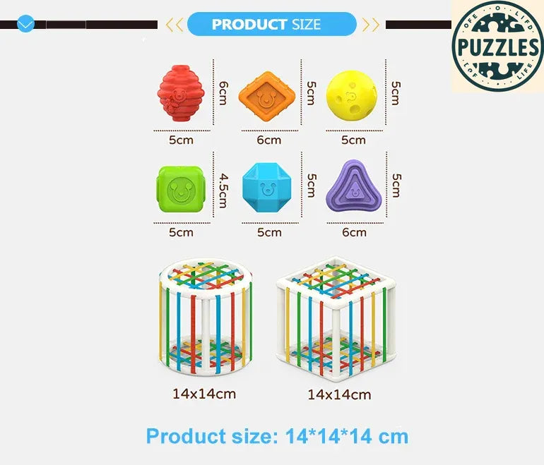 Montessori Shape Sorting Toy – Sensory Learning for Kids - Puzolife - Puzzles of Life
