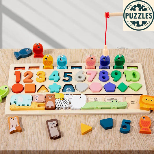 Montessori Shape & Number Matching Toy – Early Learning for Toddlers - Puzzles