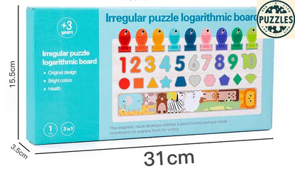 Montessori Shape & Number Matching Toy – Early Learning for Toddlers - Puzzles