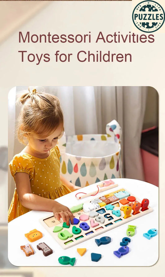 Montessori Shape & Number Matching Toy – Early Learning for Toddlers - Puzolife - Puzzles of Life
