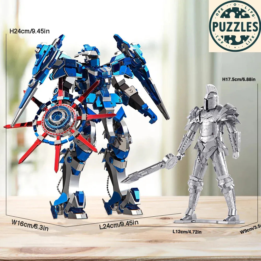 Piececool 3D Metal Puzzle – Blue Mech Model Kit - Puzzles