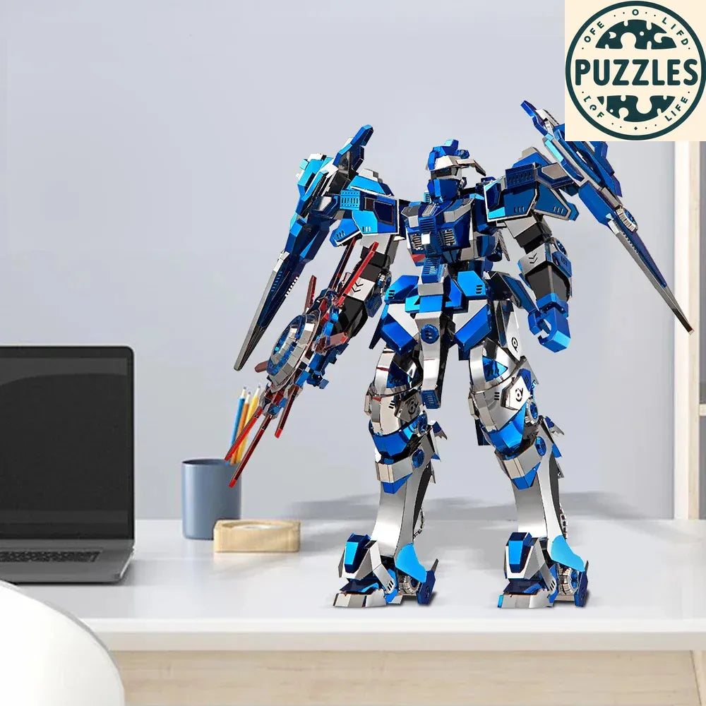 Piececool 3D Metal Puzzle – Blue Mech Model Kit - Puzzles