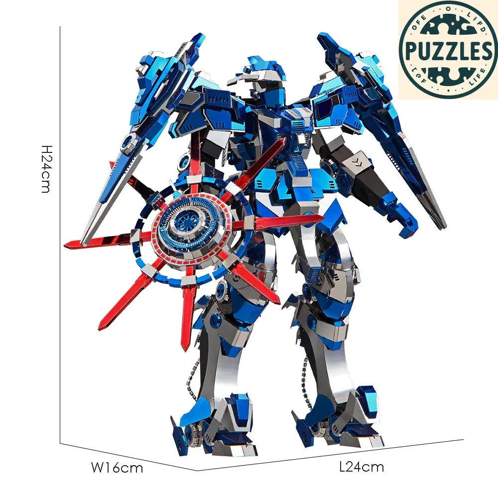 Piececool 3D Metal Puzzle – Blue Mech Model Kit - Puzzles