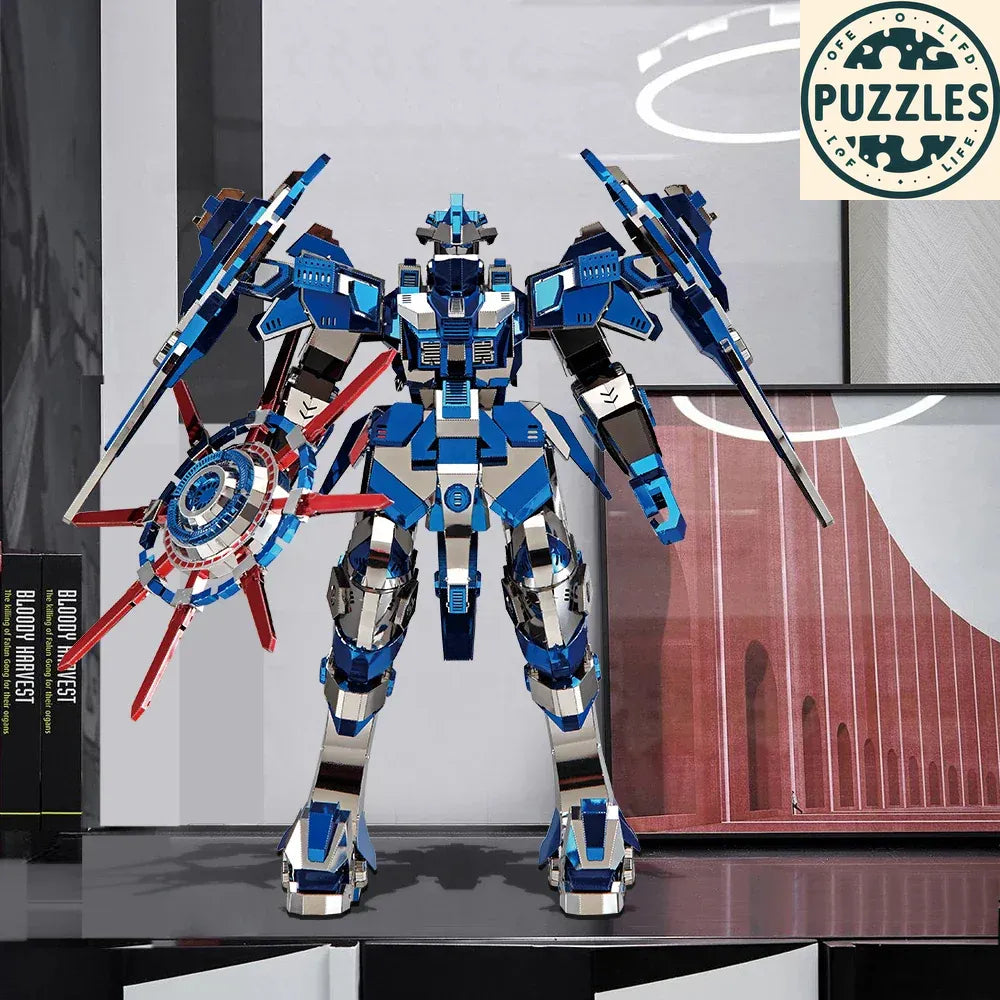 Piececool 3D Metal Puzzle – Blue Mech Model Kit - Puzzles