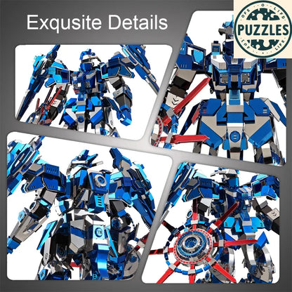 Piececool 3D Metal Puzzle – Blue Mech Model Kit - Puzzles