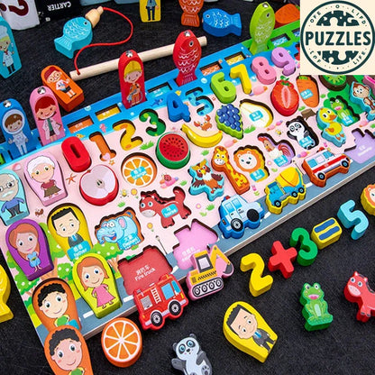 QWZ's Montessori Wooden Toys – Early Learning for Kids - Puzzles