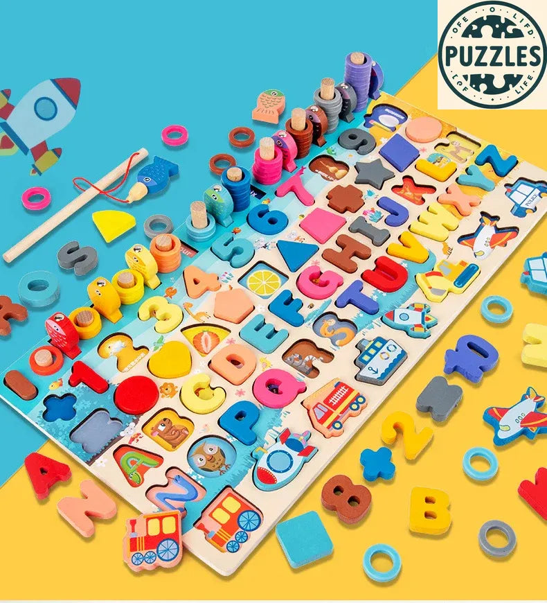 QWZ's Montessori Wooden Toys – Early Learning for Kids - Puzzles