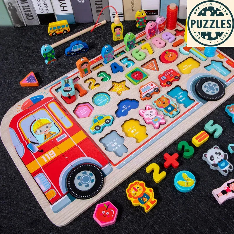 QWZ's Montessori Wooden Toys – Early Learning for Kids - Puzzles