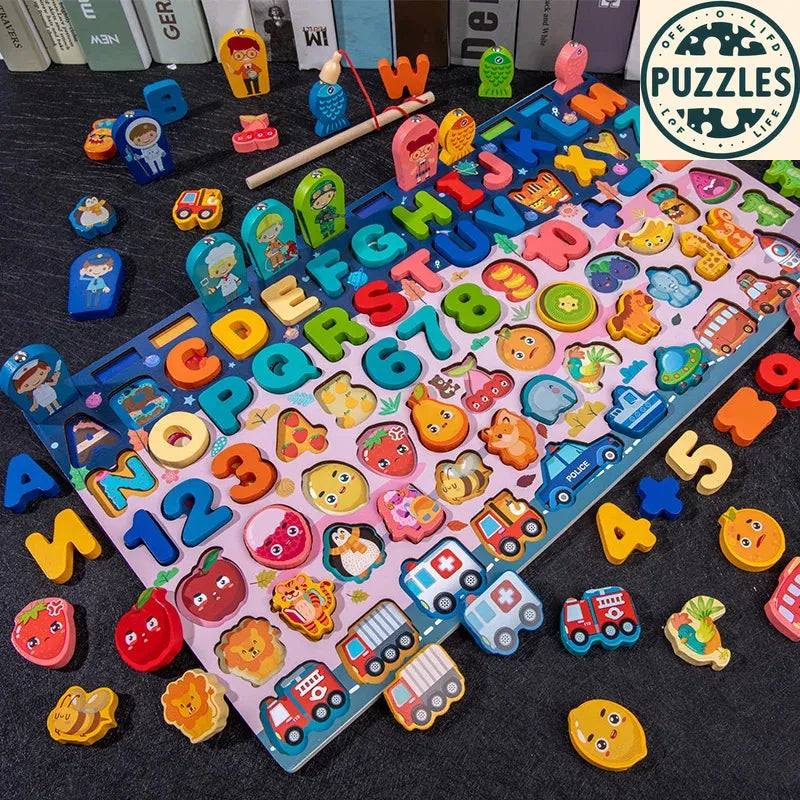 QWZ's Montessori Wooden Toys – Early Learning for Kids - Puzzles