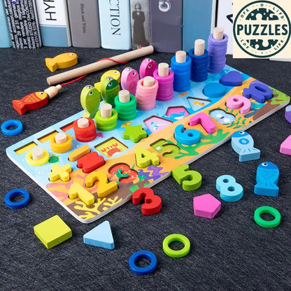 QWZ's Montessori Wooden Toys – Early Learning for Kids - Puzzles