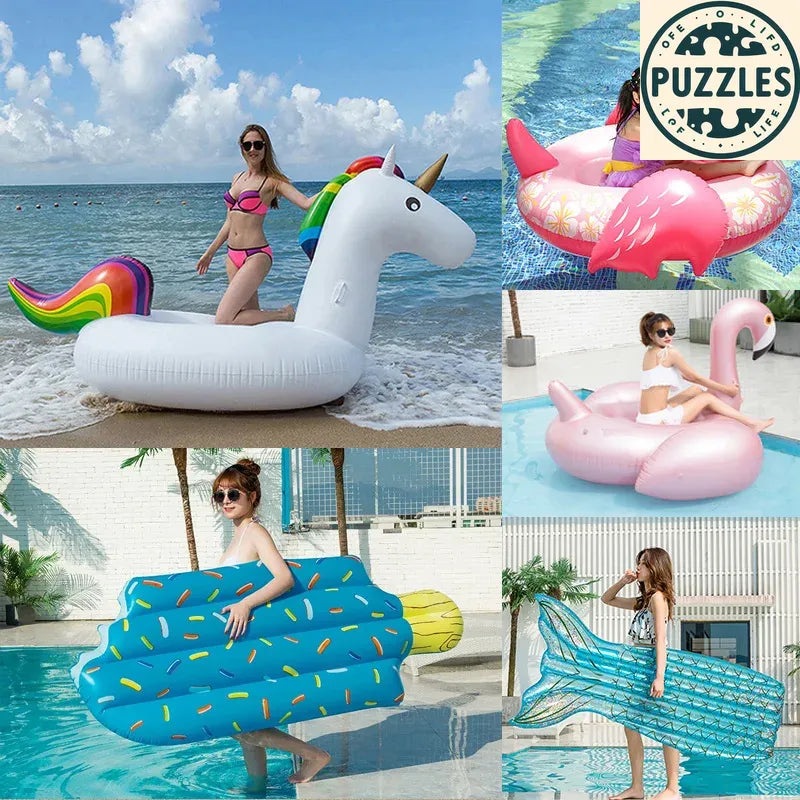 Swim Pool Floating Inflatable Ring - Puzolife - Puzzles of Life