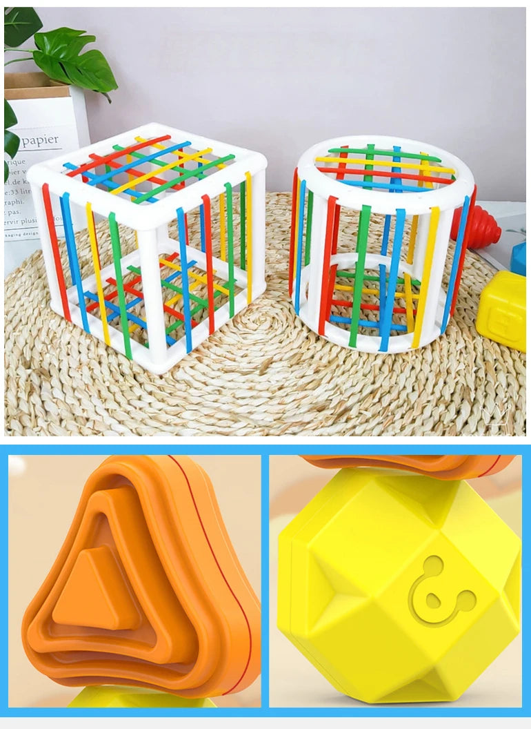 Montessori Shape Sorting Toy – Sensory Learning for Kids - Puzzles